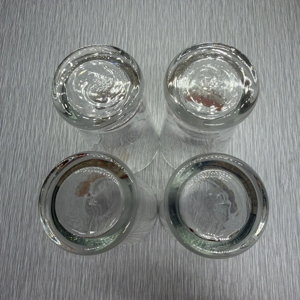 Pottery Barn Chocolate Tumblers Set of 4 Belgian Chocolate Vintage Style Glasses